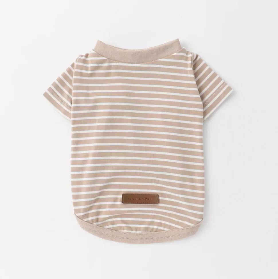 Tops*MonCheri Border Color T-Shirt