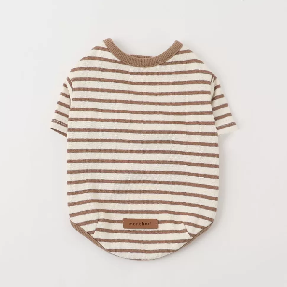 Tops*MonCheri Border Simple Tops