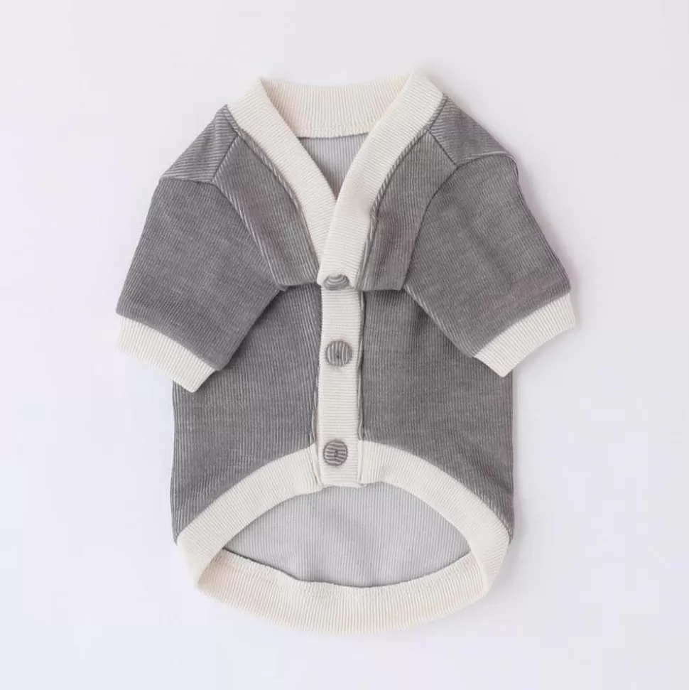 Tops*MonCheri Color Scheme Piping Color Cardigan