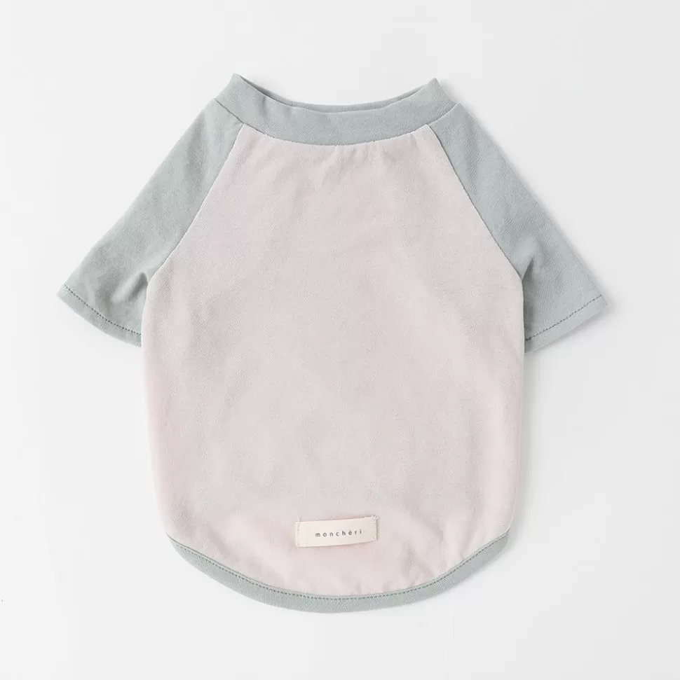 Tops*MonCheri Color Scheme Raglan Color T -Shirt