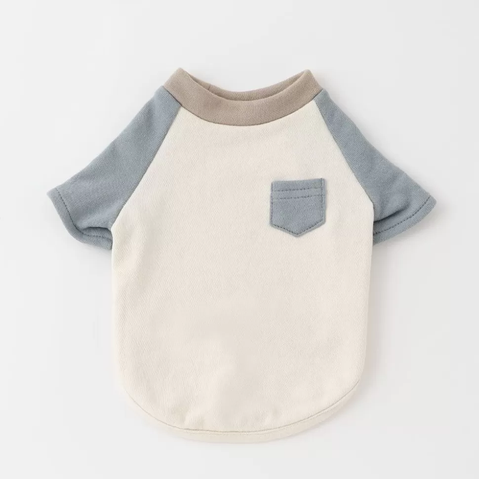 Tops*MonCheri T -Shirt With Raglan By Color Mini Pocket