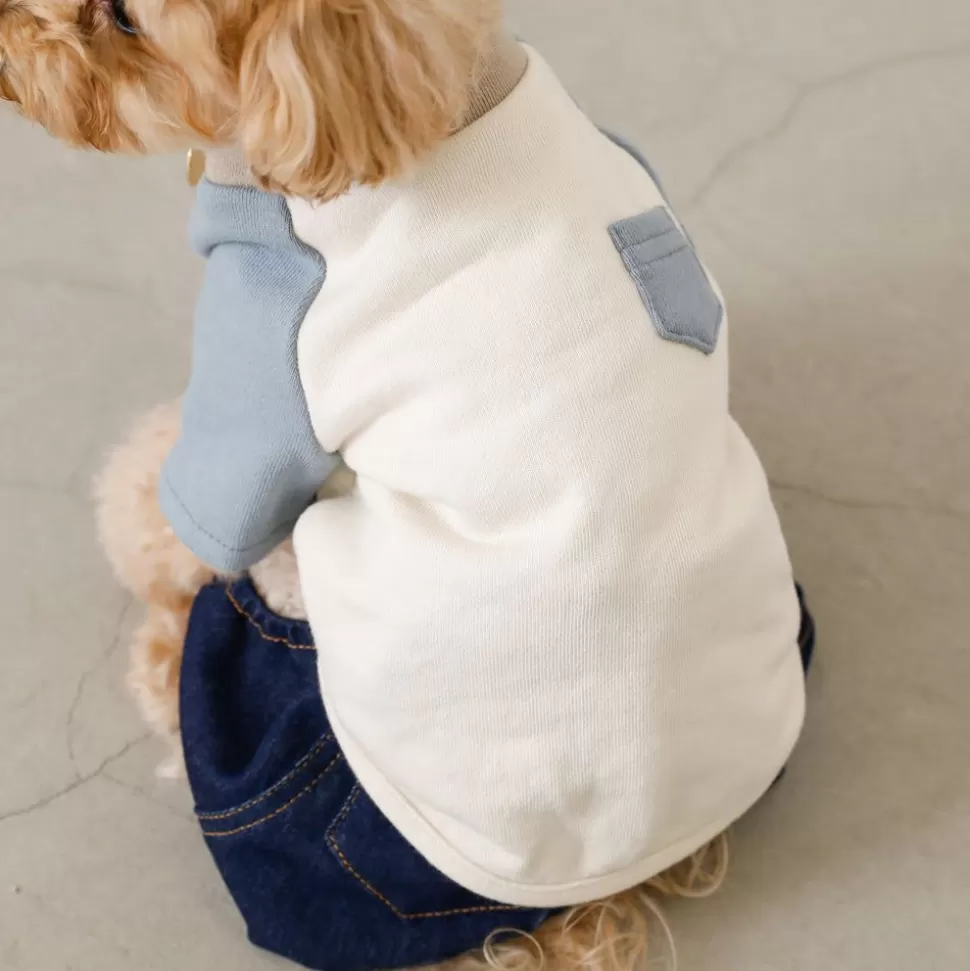 Tops*MonCheri T -Shirt With Raglan By Color Mini Pocket